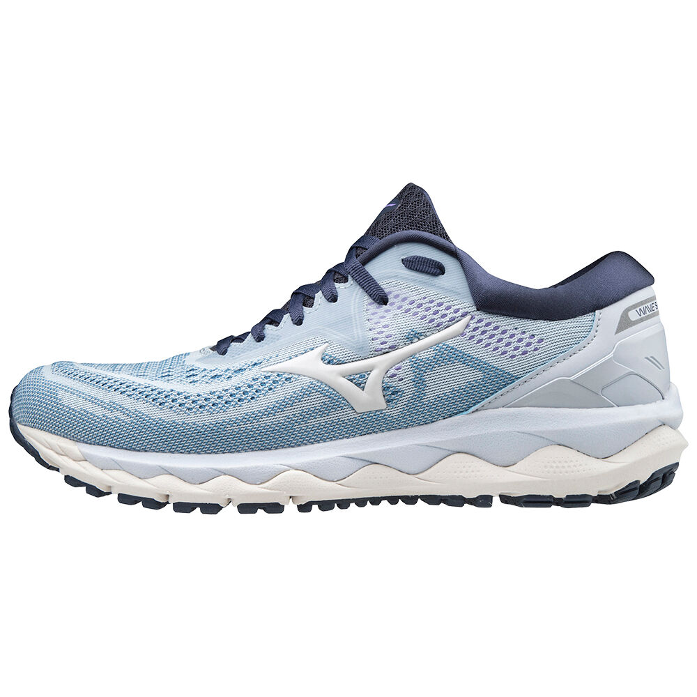 Scarpe Running Mizuno Wave Sky 4 Donna - Bianche/Indaco - 16809-MGTQ